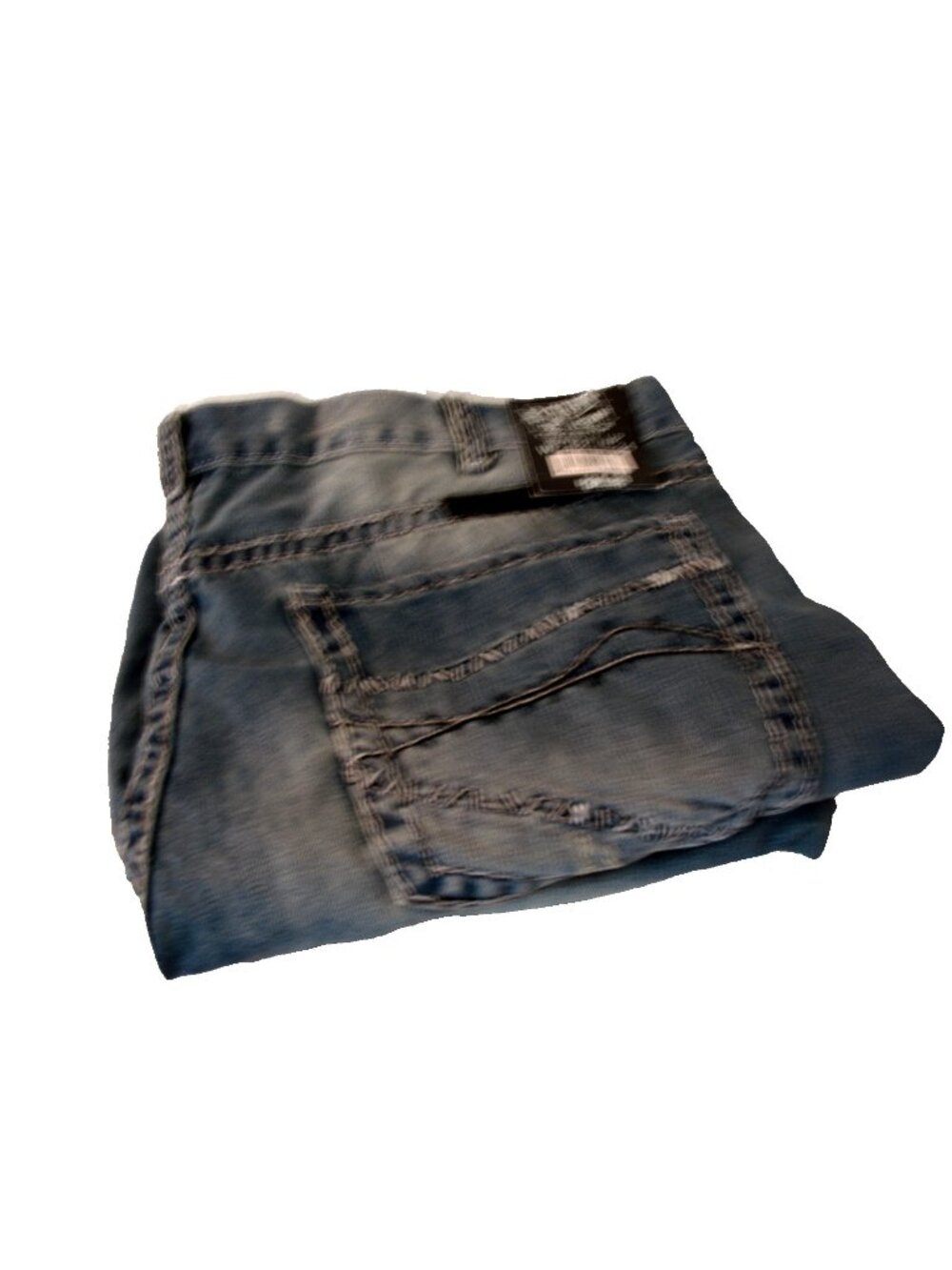 NWT B. TUFF JeansMens 42x34 TorqueBlue "Tear i Up"Bootcut DenimDistressed Cowboy